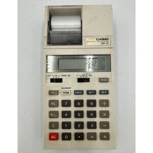 Casio HR-10 Compact Printing Calculator Roll Feed & Battery Compatibility